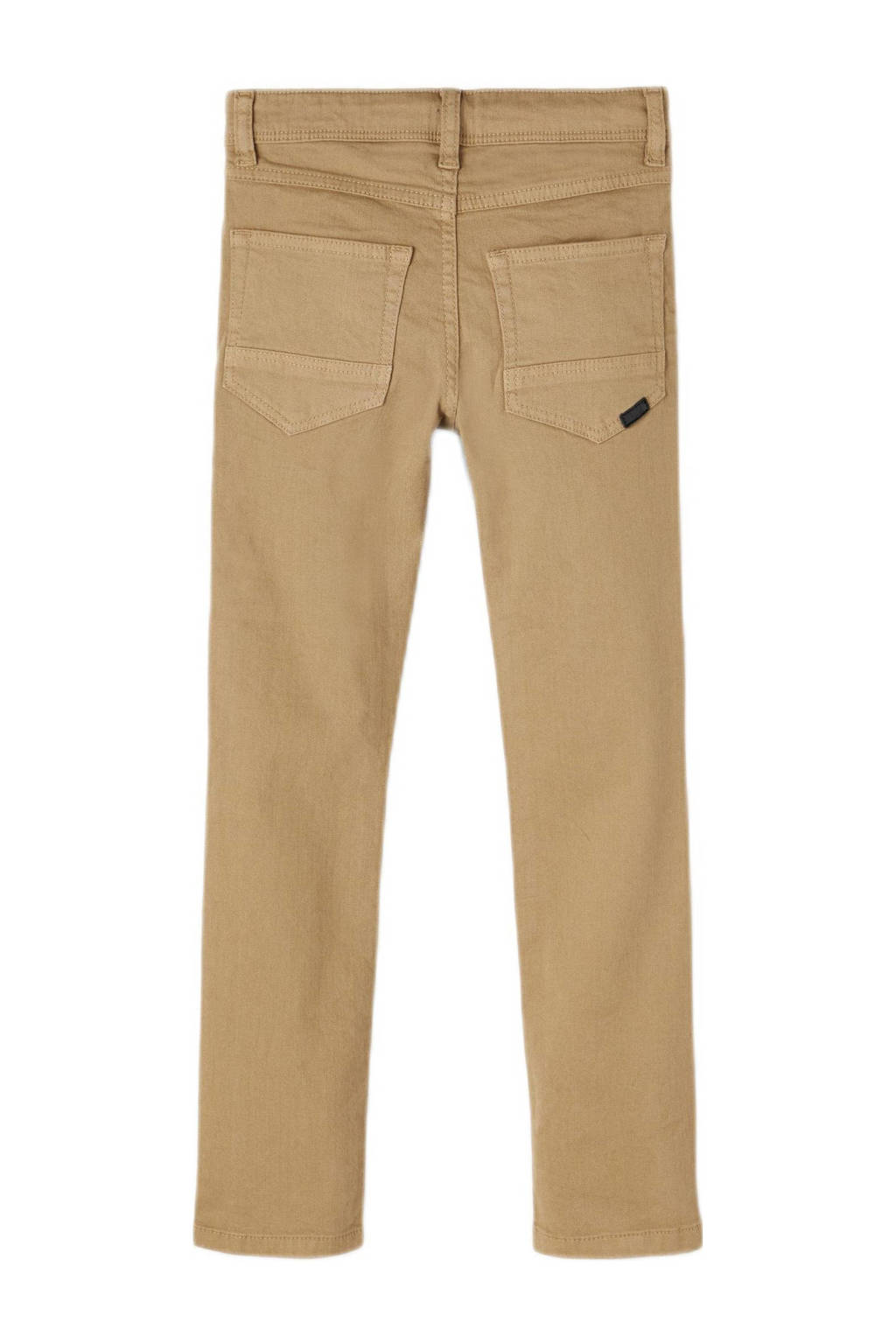 NAME IT slim fit broek NKMTHEO beige