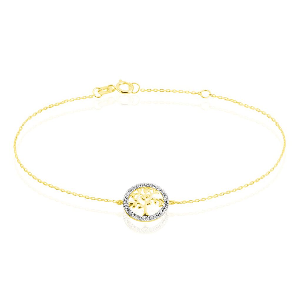 Bracelet Darell Or Jaune Oxyde De Zirconium