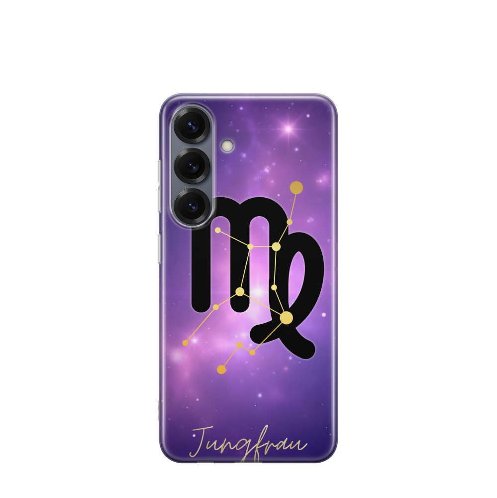 Samsung Galaxy S25 Gummi Hülle Jungfrau 1 - Lila-Violett