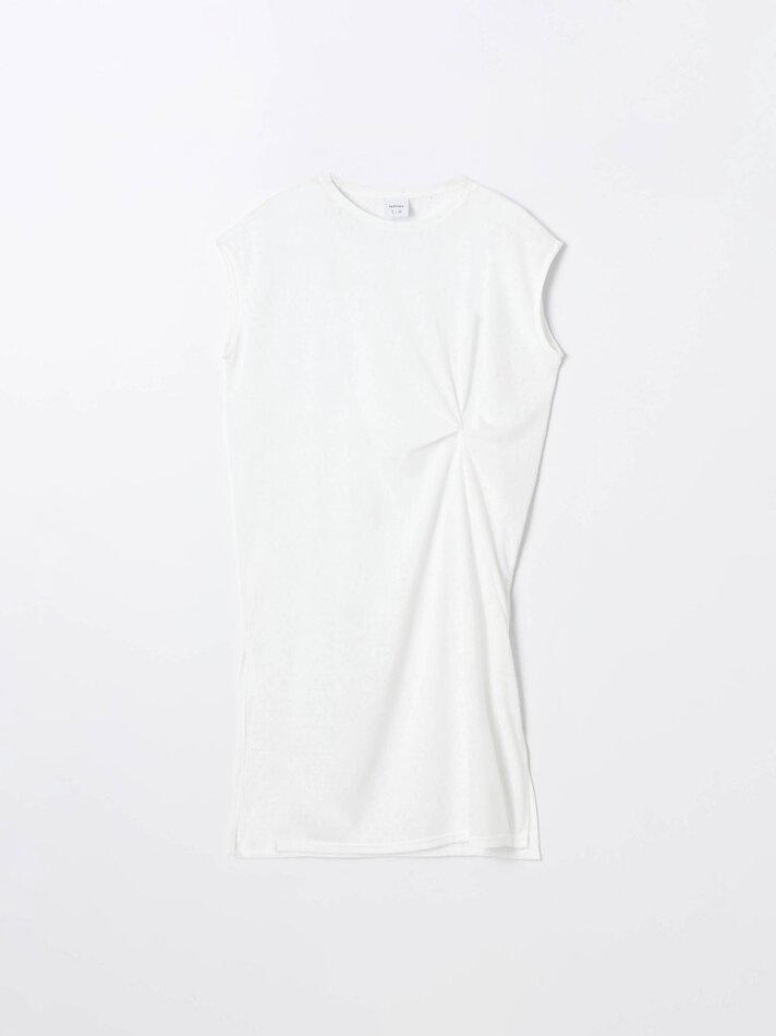 Vestido com nó lateral - Branco