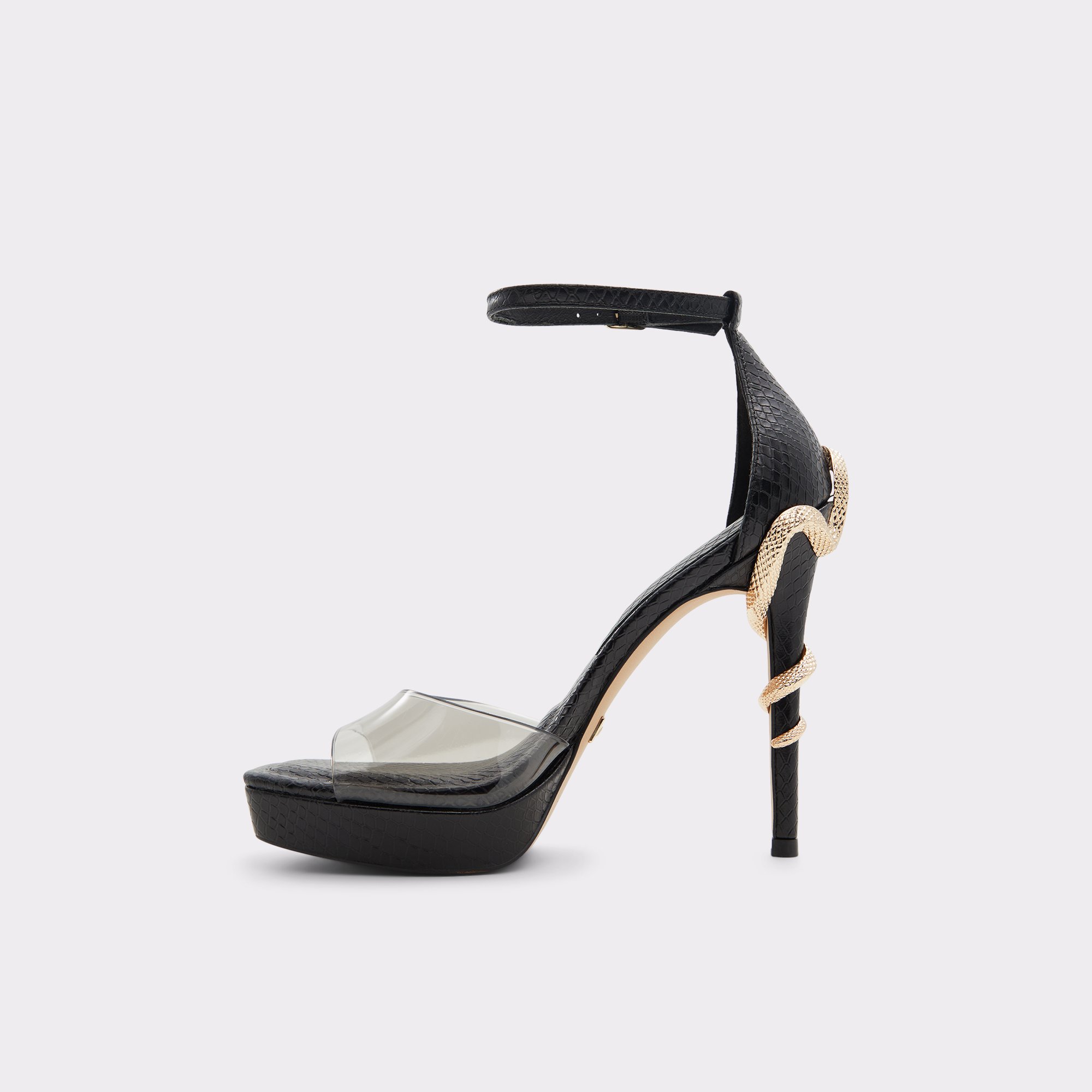 Medusa Black Women Platform sandals