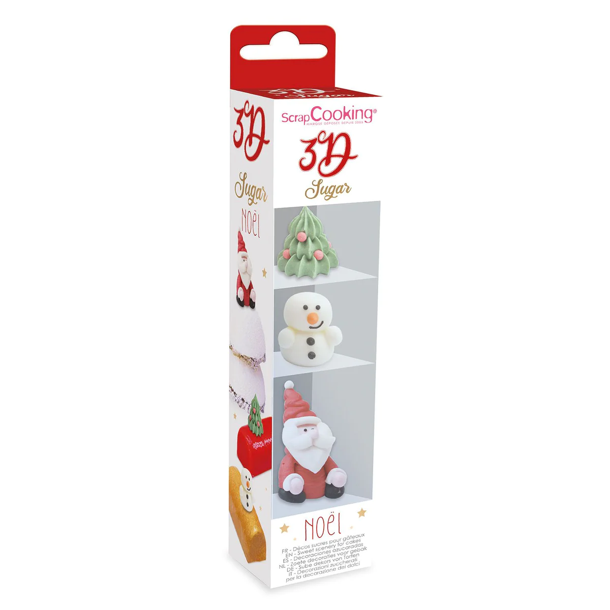 Décorations en sucre en relief 3D - Noël Scrapcooking