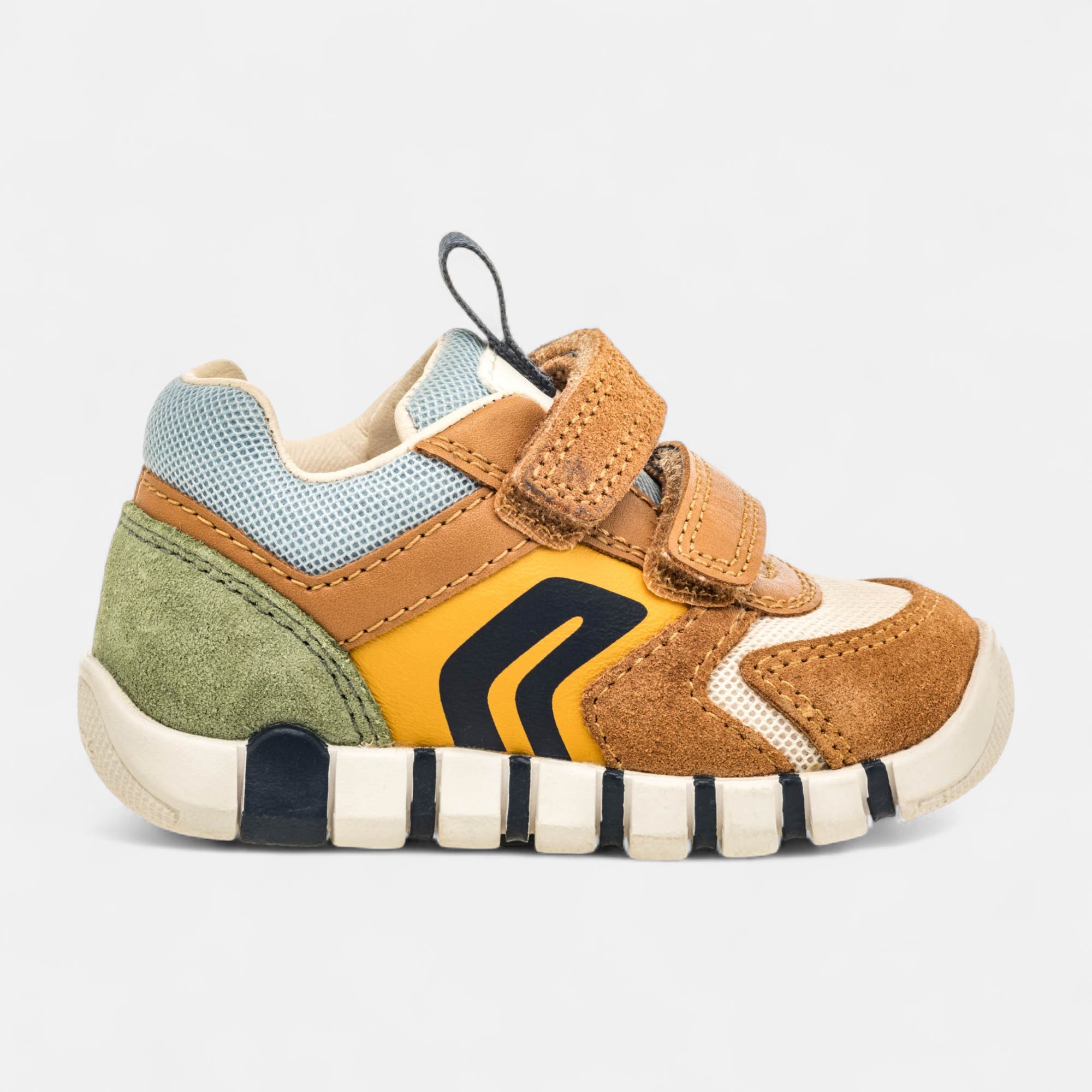 Sneakers Bébé garçon en cuir cognac