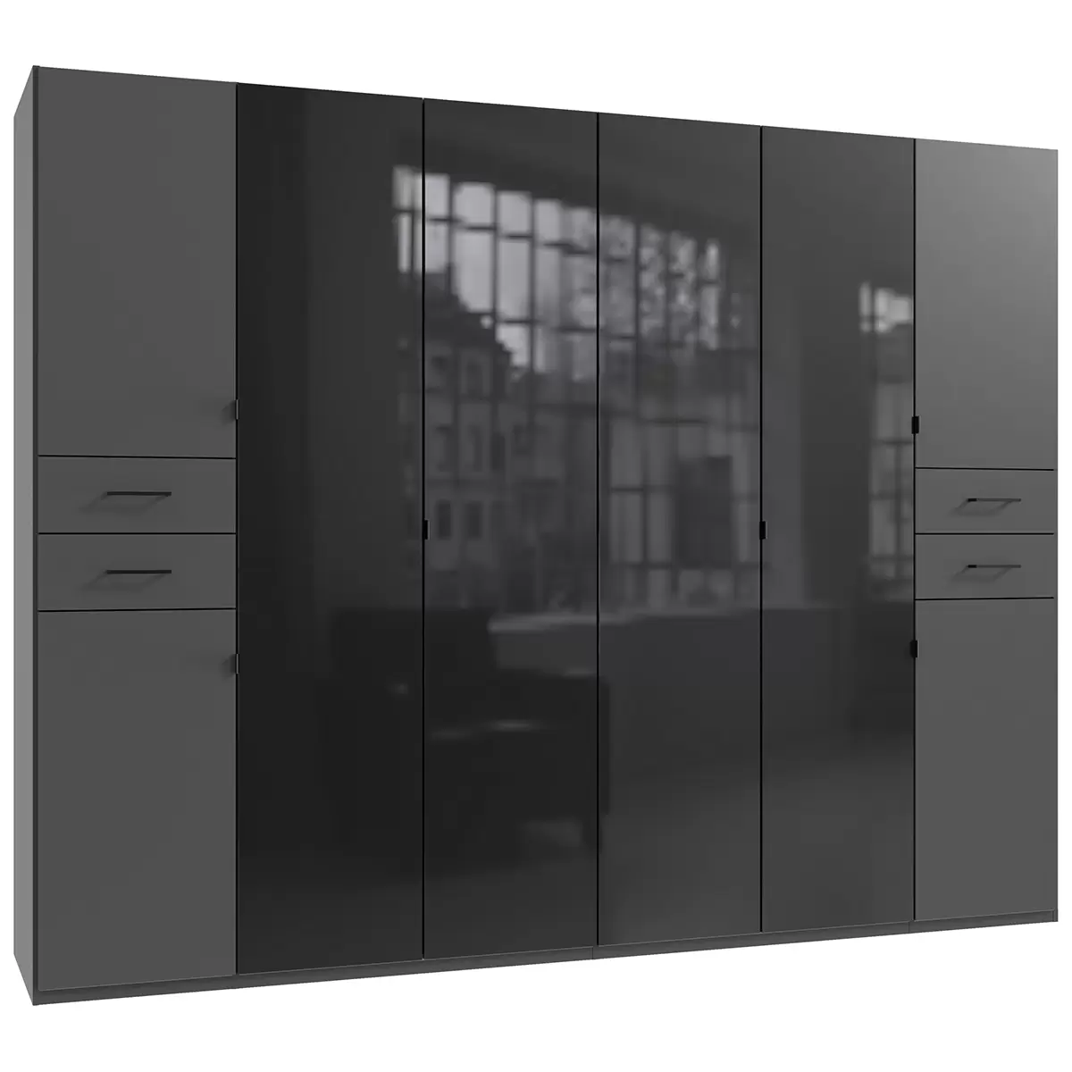 Kleiderschrank 8trg. Danzig Graphit
