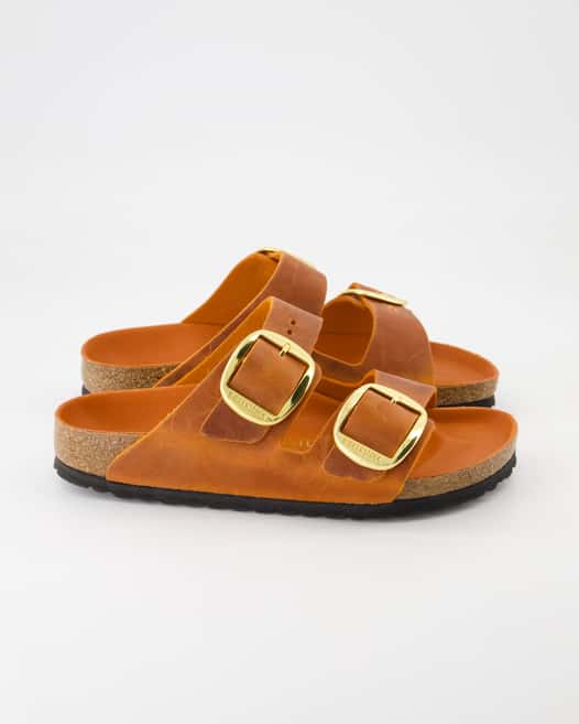 Birkenstock Arizona Big Buckle Oiled Pantoletten in Orange