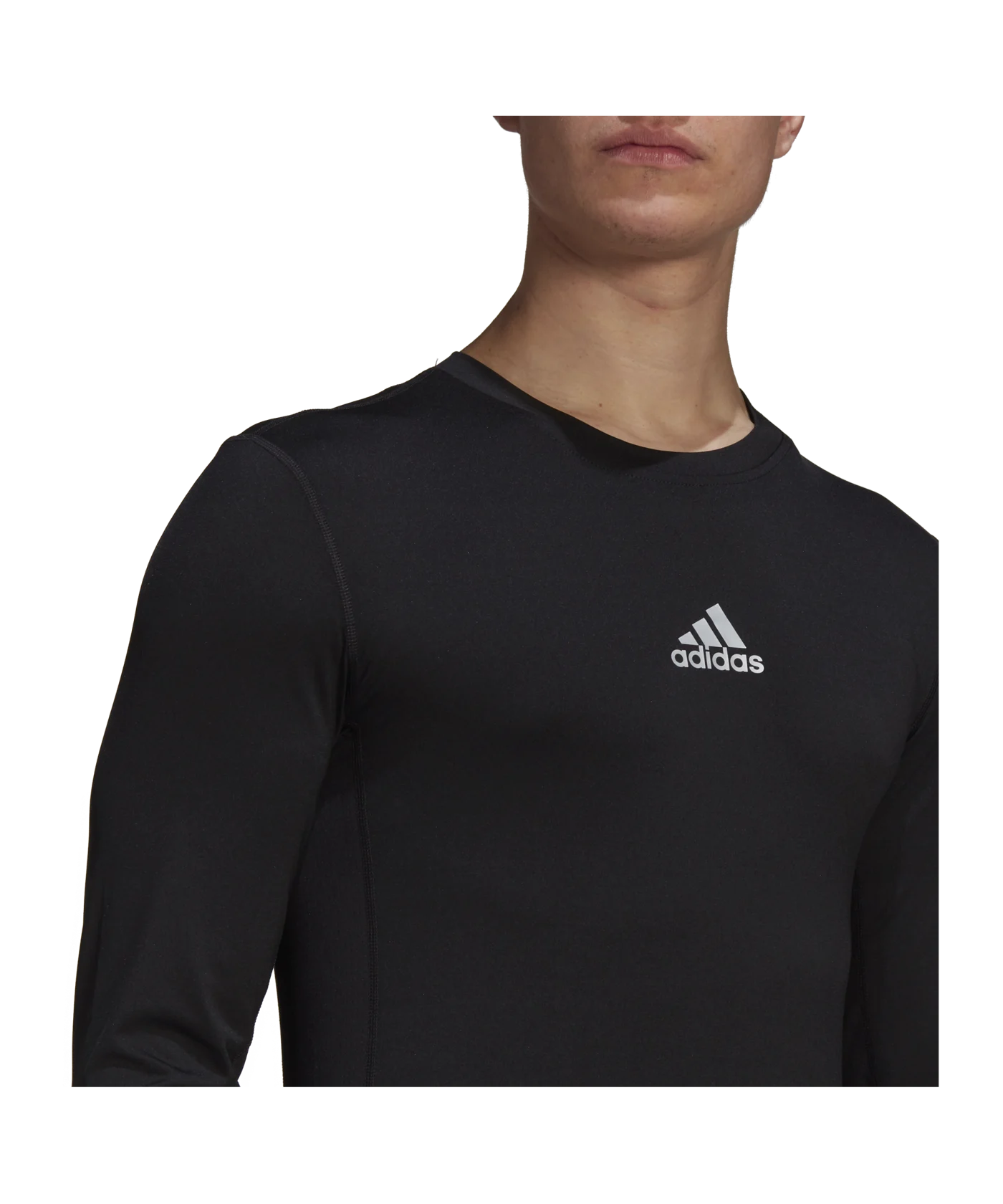 adidas Techfit Shirt langarm Schwarz