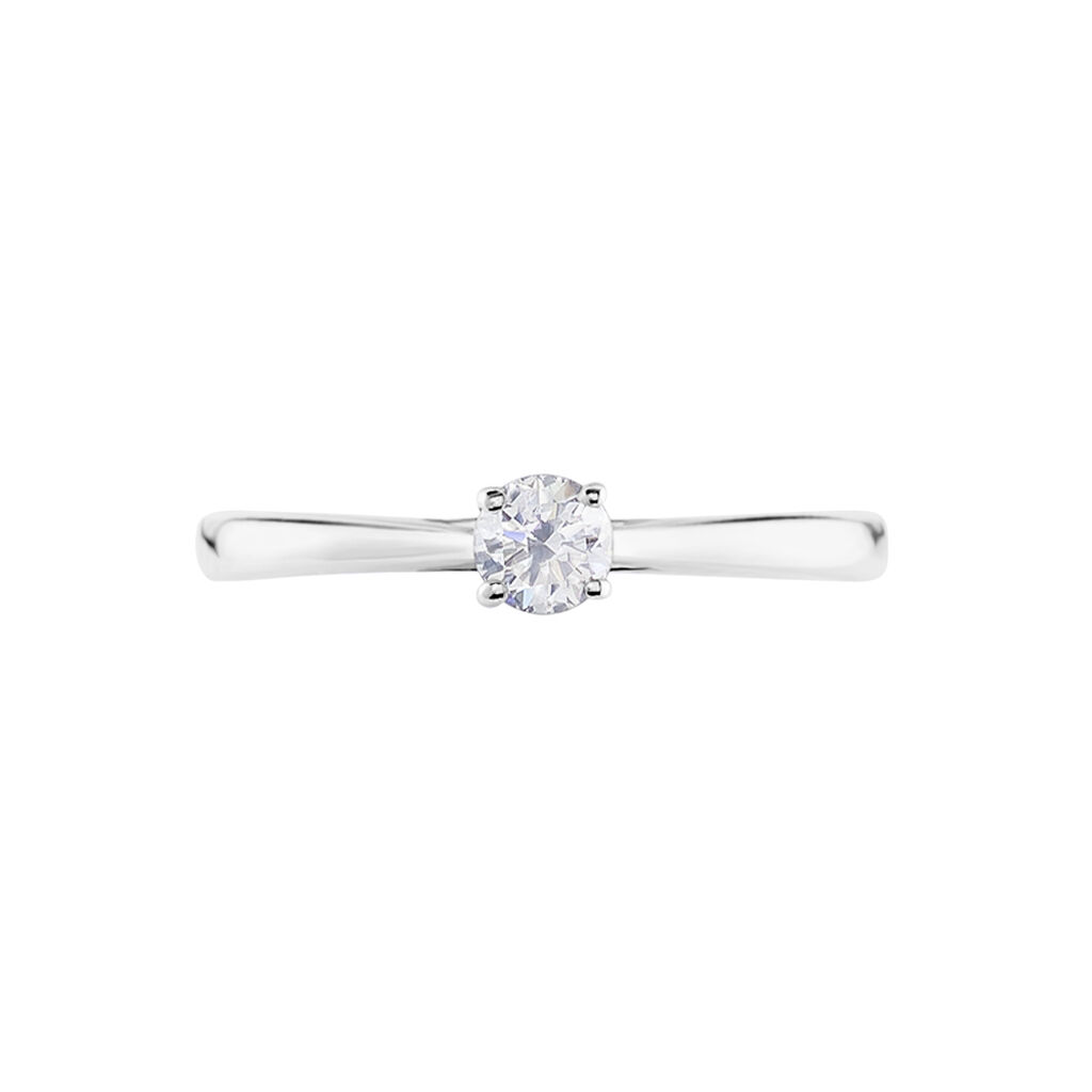 Solitaire  Victoria Platine Blanc Diamant