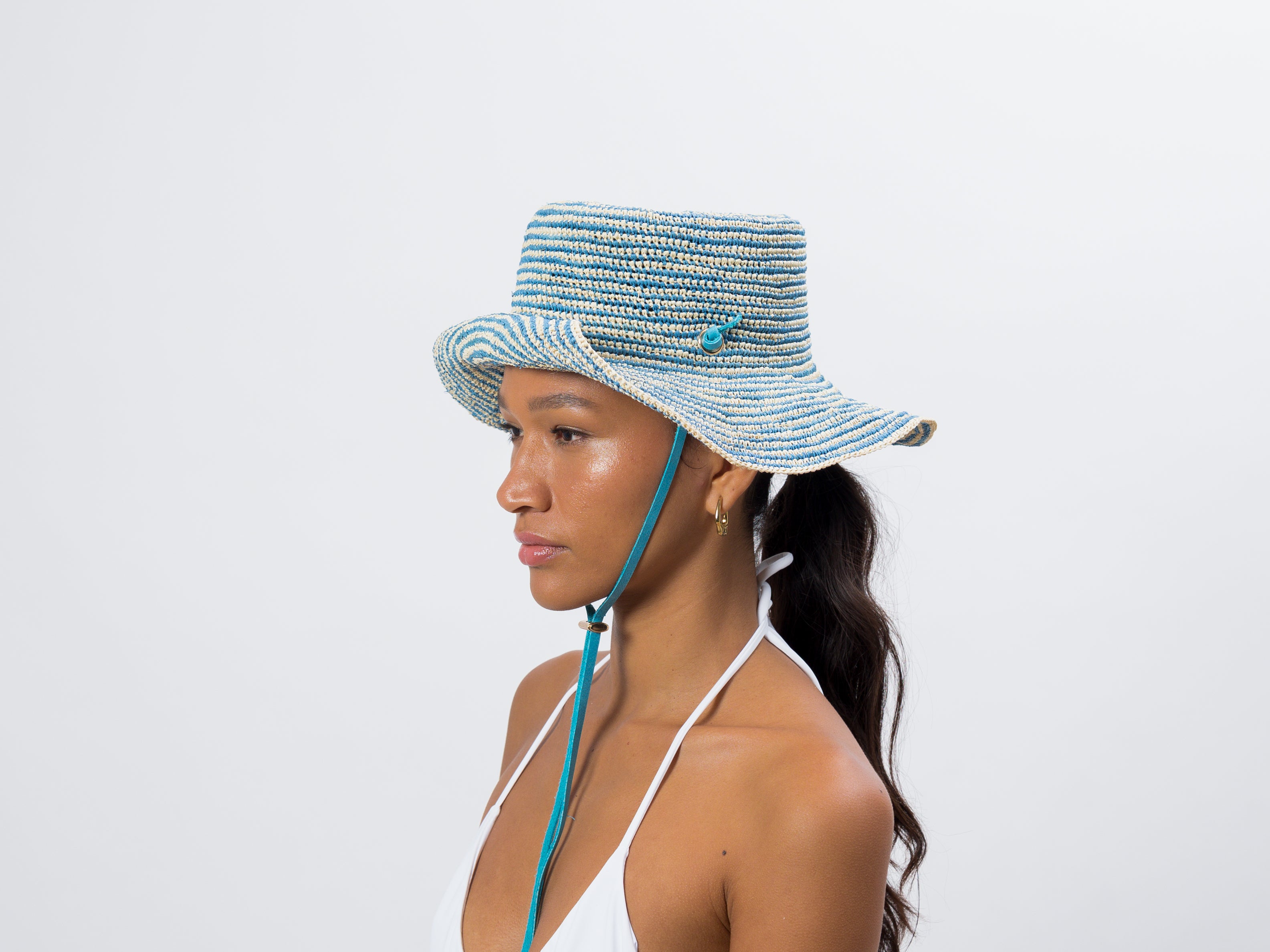 Chapeau de cowboy bicolore au crochet