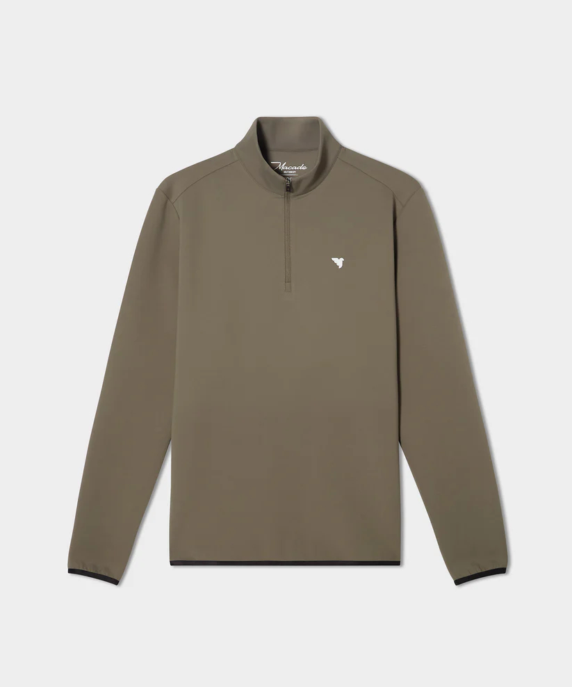 Macade Therma Quarter Zip Olive Green