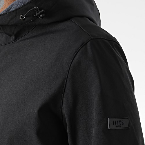 Veste Zippée Capuche Longue Tyson Noir