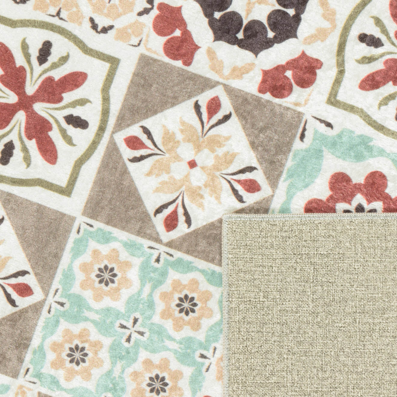 Nazar Rugs Tapis Azulejo 756 multicolore - 50x100 cm