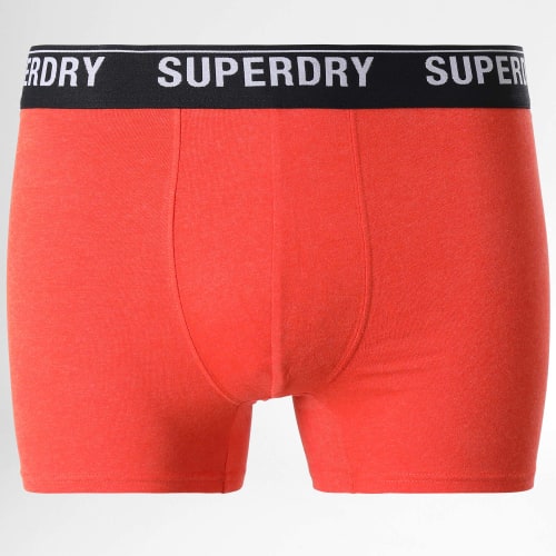 Lot De 3 Boxers Classic Noir Orange Gris Chiné