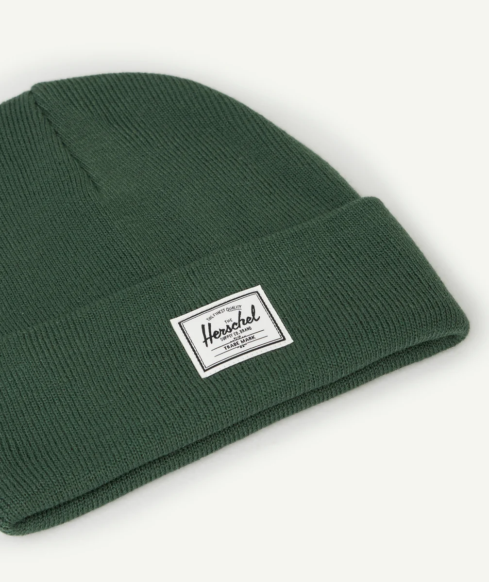 HERSCHELBONNET ADO ELMER BEANIE EN MAILLE VERT FONCÉ