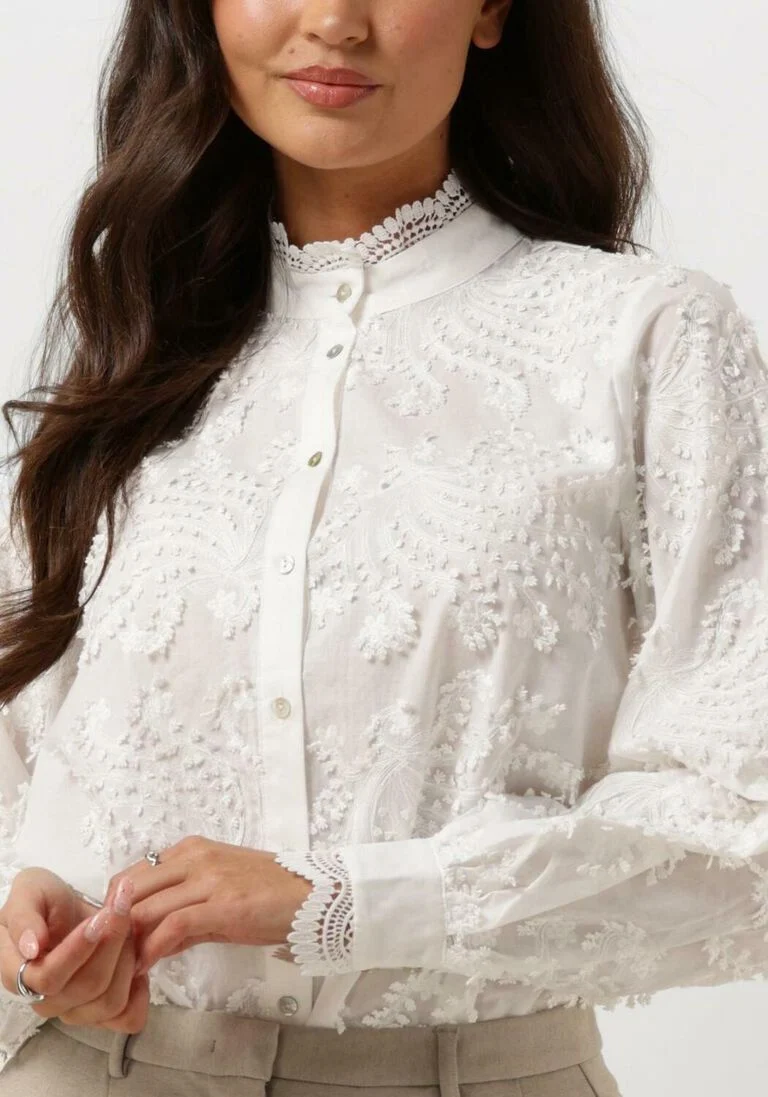 BRUUNS BAZAAR witte bruuns bazaar blouse lingon charlotta shirt