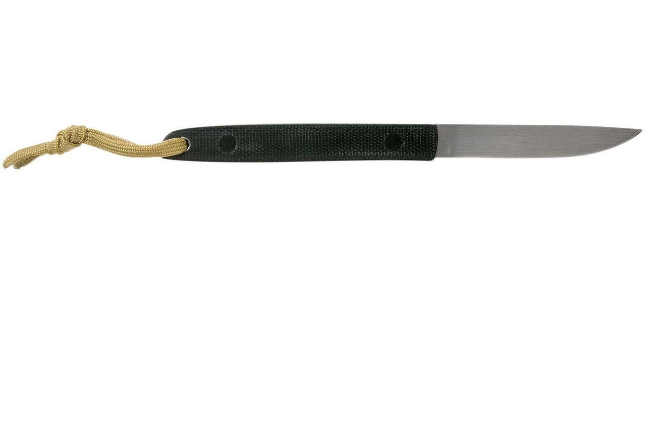 Ohta OFB SS 75 Black Canvas Micarta vaststaand mes