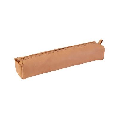 Clairefontaine - Trousse carrée - cuir naturel