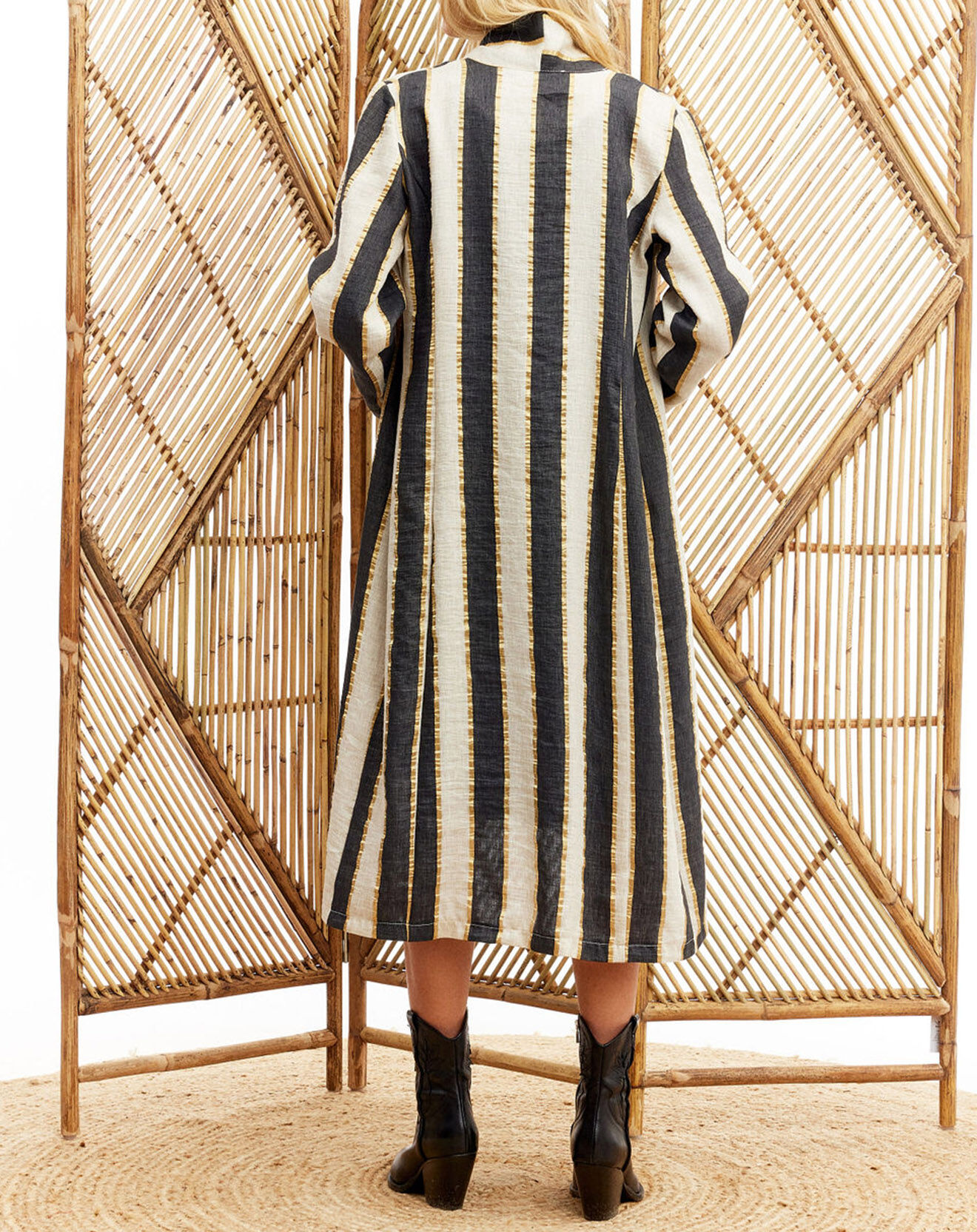 Lauren Vidal Veste en Lin mélangé Ness beige/noir/doré