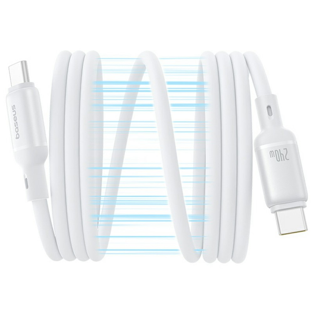 (1m) 240W PicoGo USB C auf USB C Magnet Ladekabel Power Delivery Datenkabel - Weiss
