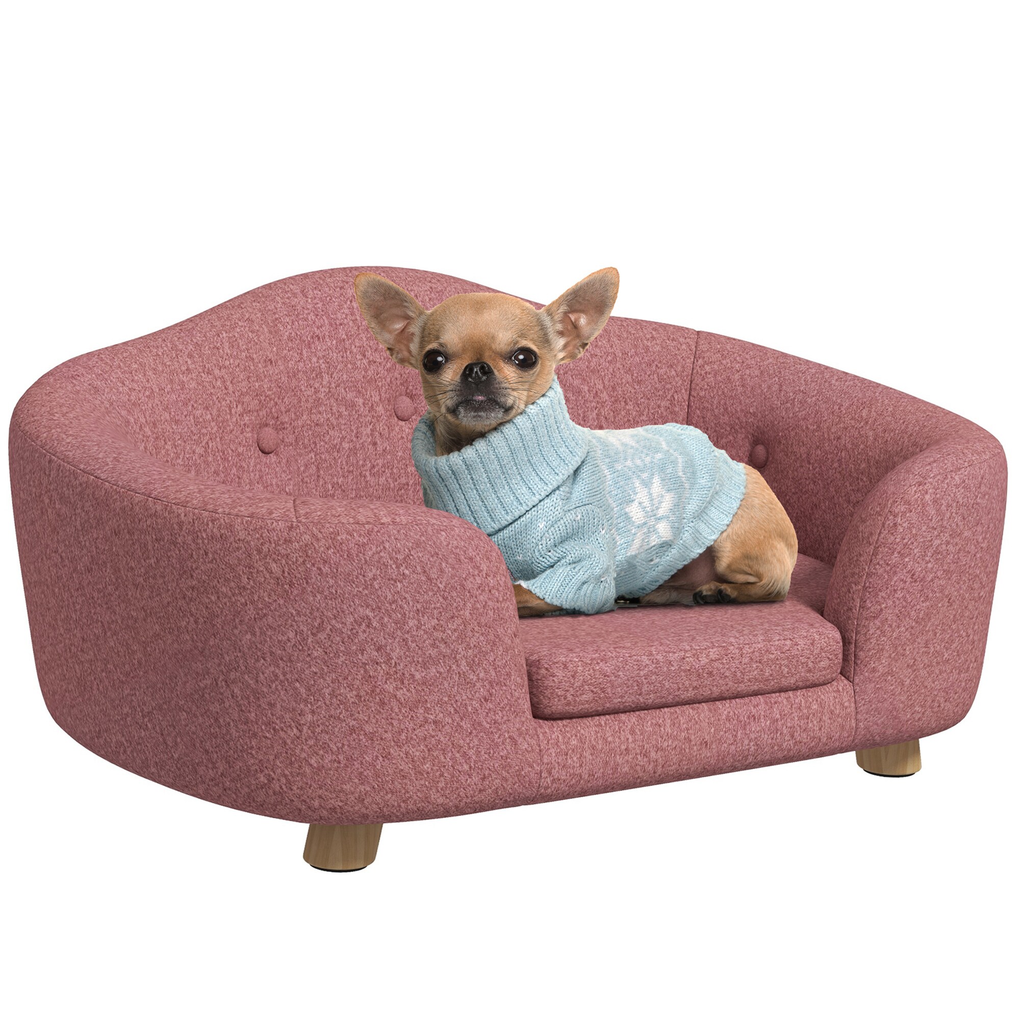 PawHut Hundebett mit Kissen 70B x 47T x 30H cm