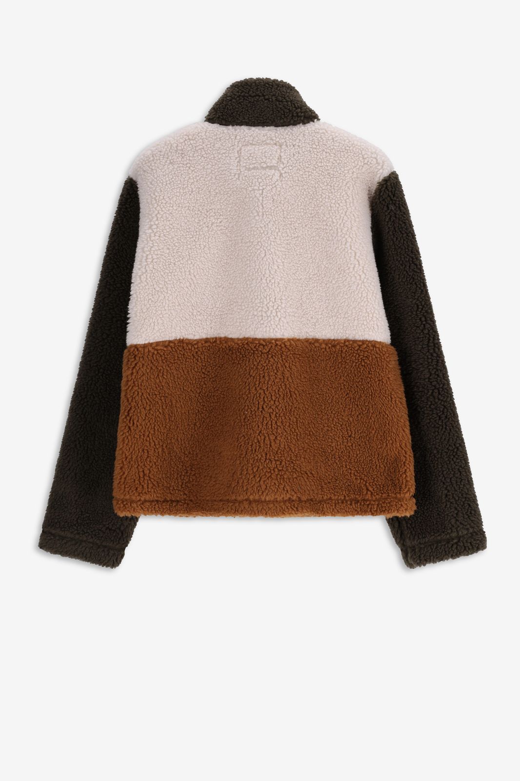 Colourblock teddy jas