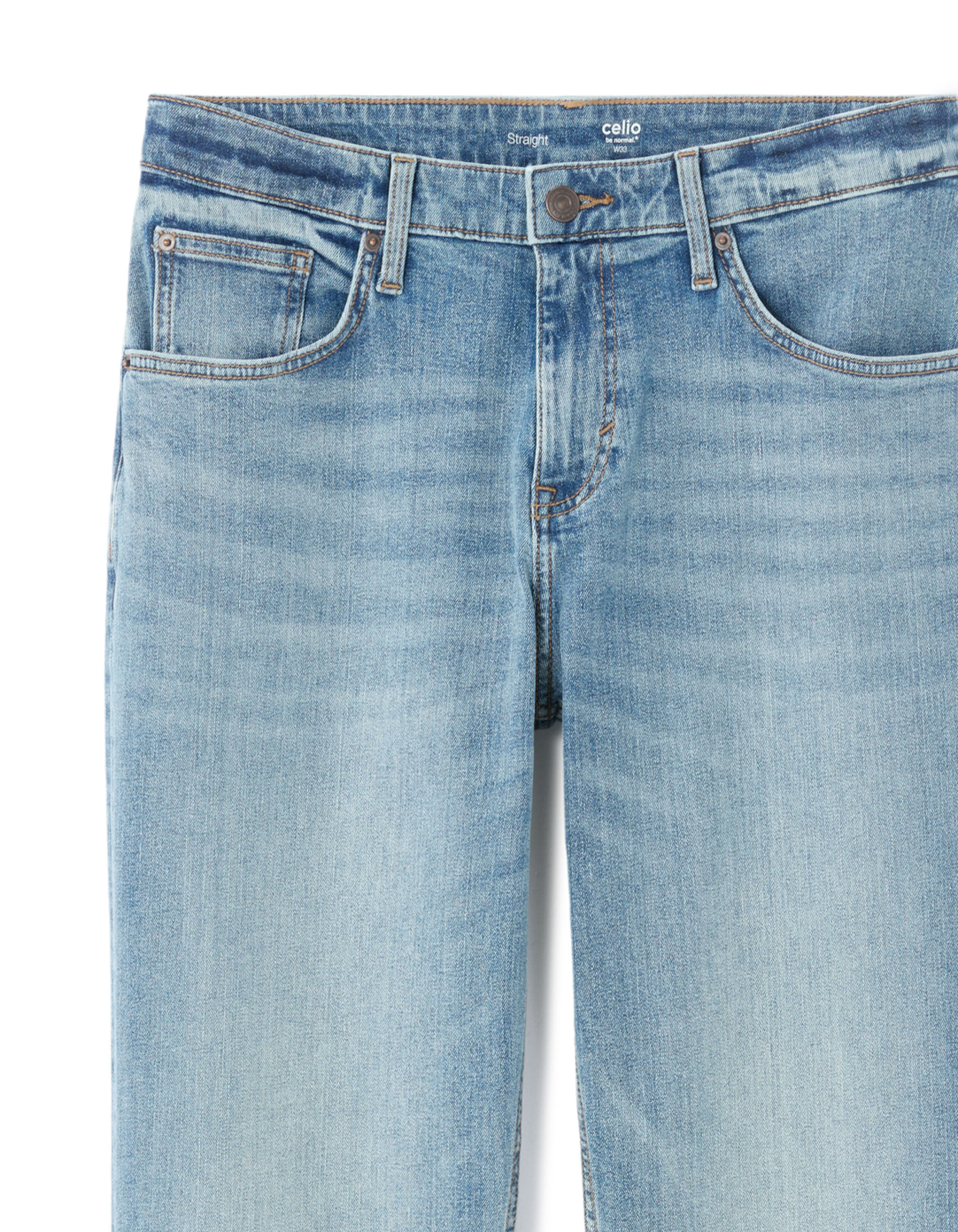Jean straight coton stretch - bleu clair