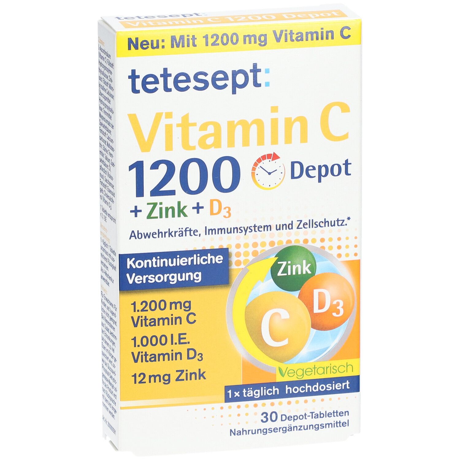 tetesept: Vitamin C 1200 Depot + Zink + D3