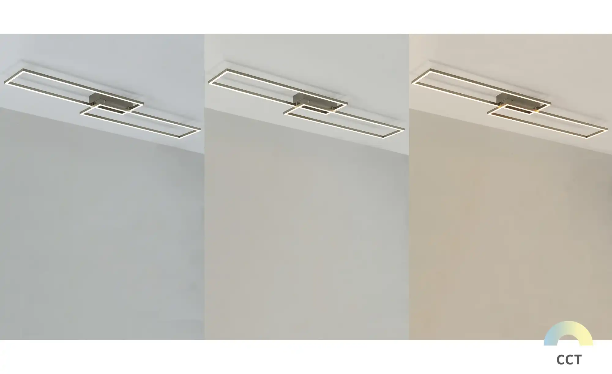 Paul Neuhaus LED-Deckenleuchte, 2-flammig, Nickel matt