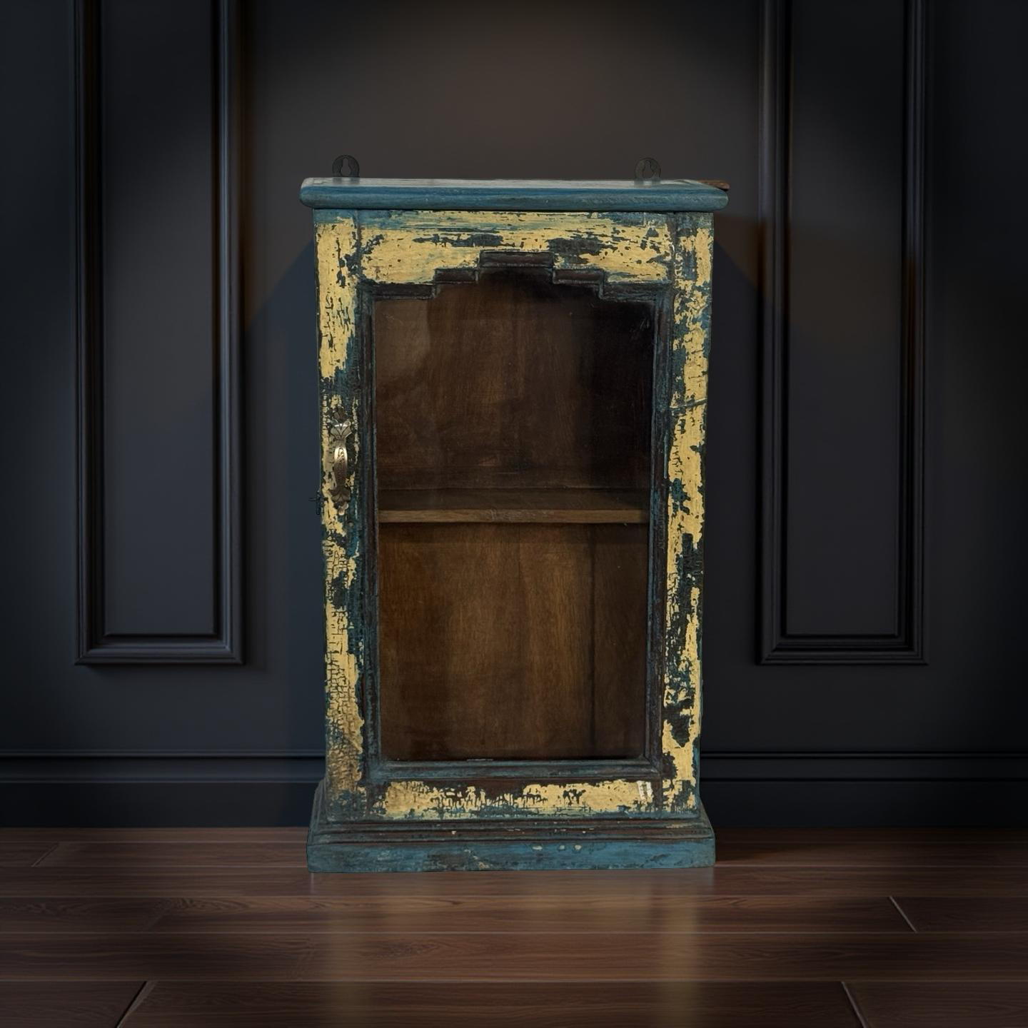 Hangkast uniek blauw/geel