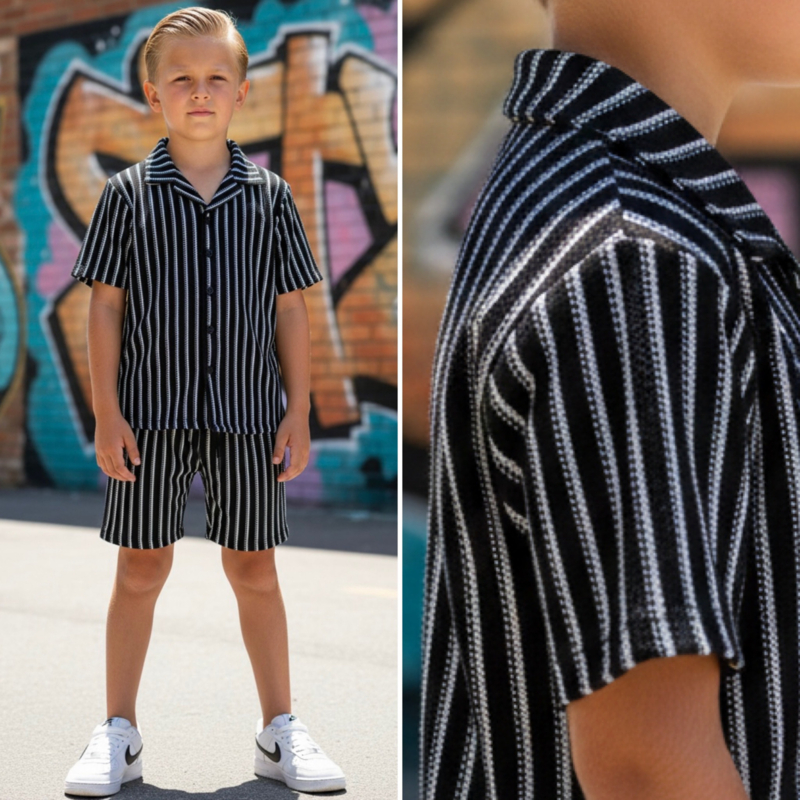 Coolest stripes boys set - zwart