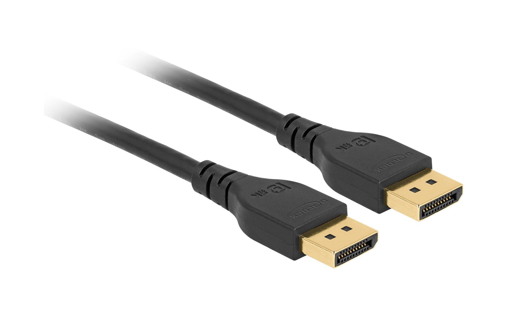 Kabel DisplayPort, 8K/60Hz ohne Einrastfunktion, 3mDelock DisplayPort Kabel 8K 60 Hz 3 m DP 8K zertifiziert ohne Einrastfunktion