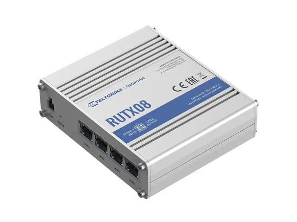 Teltonika RUTX08 - Router 4-port switch - 1GbE - DIN monterbar på skinne