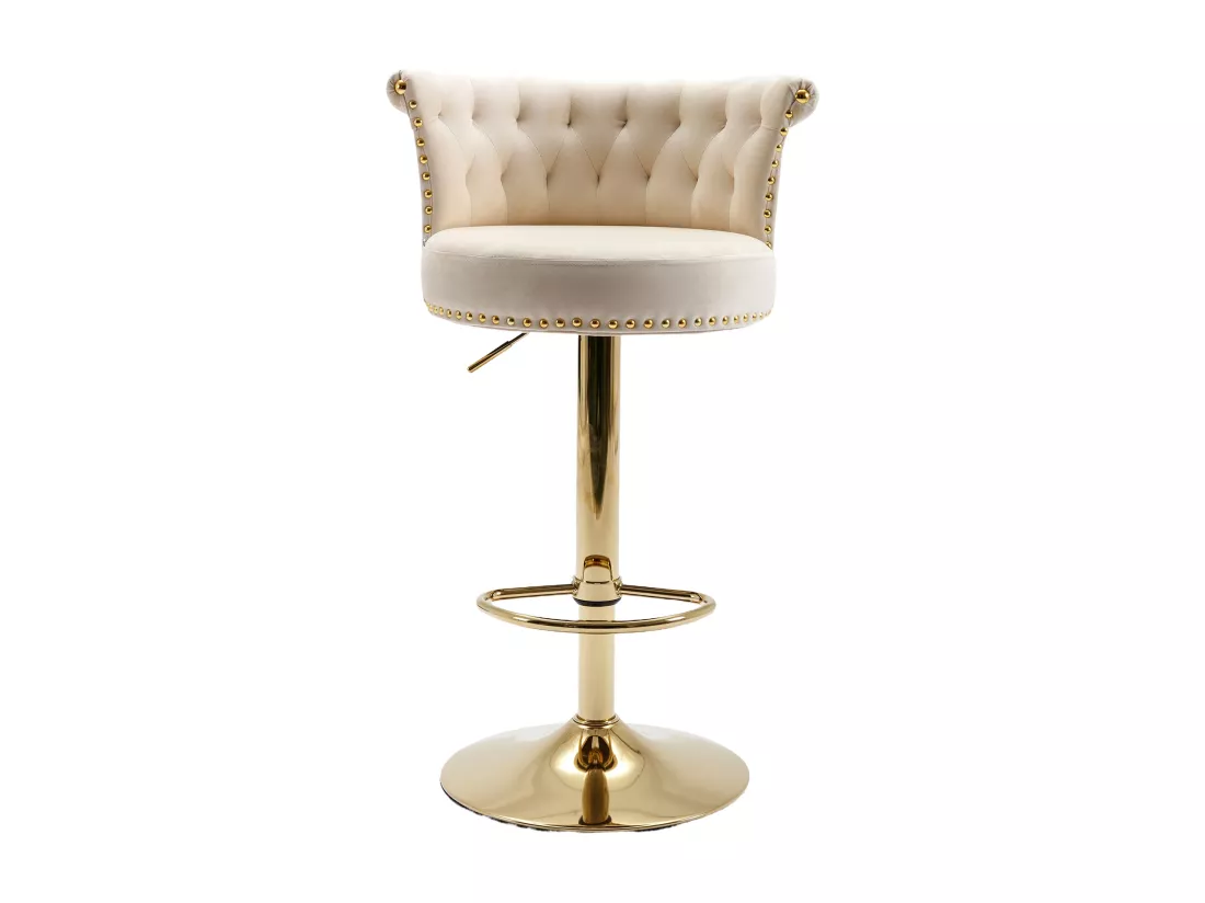 Tabourets de bar pivotants, chaises de comptoir réglables, avec repose-pieds pour la cuisine, la salle à manger,,2PC-SET