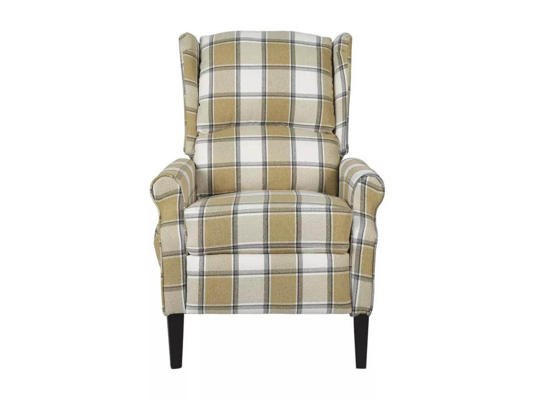 Fauteuil de massage inclinable Vert Tissu