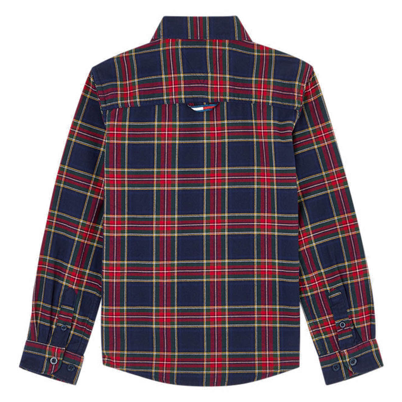 Tommy Hilfiger Chemise en Coton droite à carreaux écossais bleu/rouge