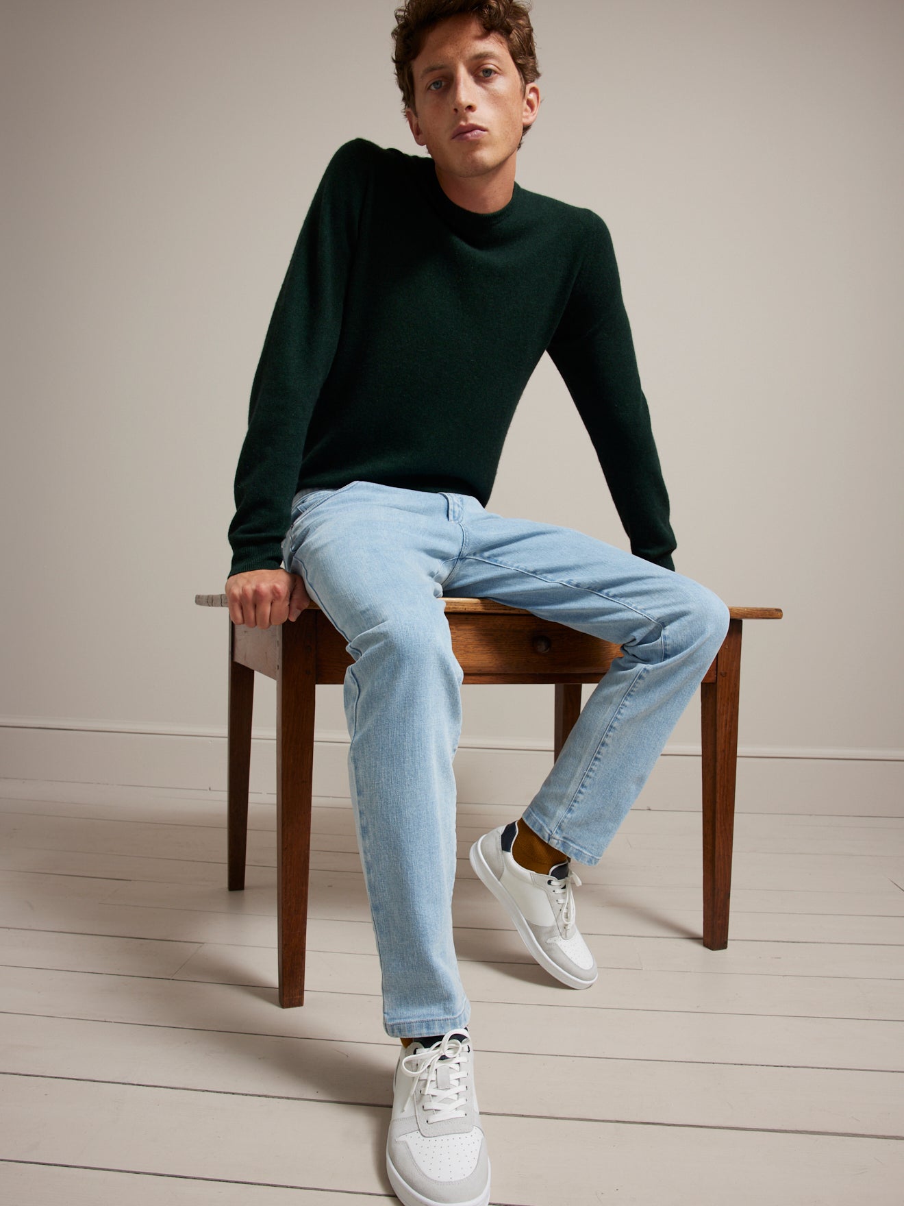 Jean regular homme - coton bio, délavage écoresponsable