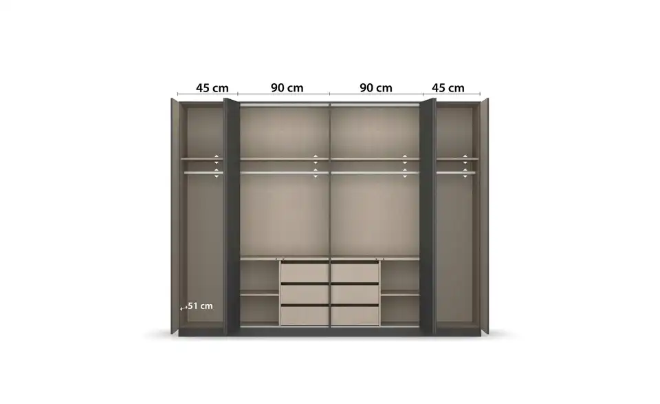 Falttürenschrank 6 Stück 271 cm
