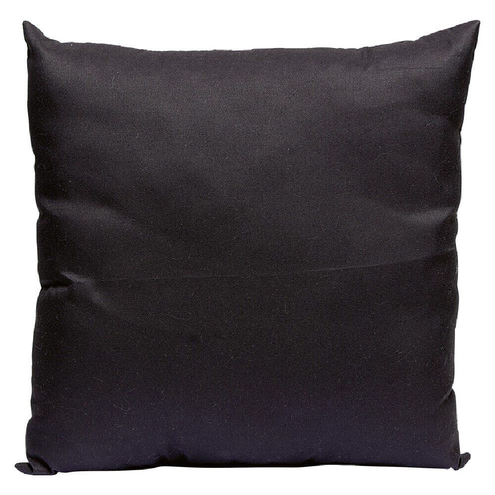 Coussin carré en polyester noir