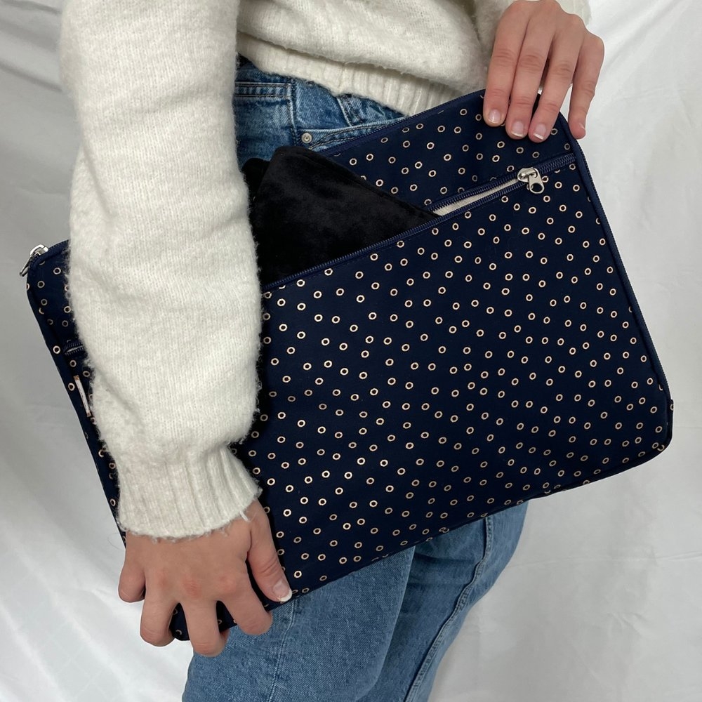 Pochette Ordinateur 15 Pouces Bulle Bronze Marine