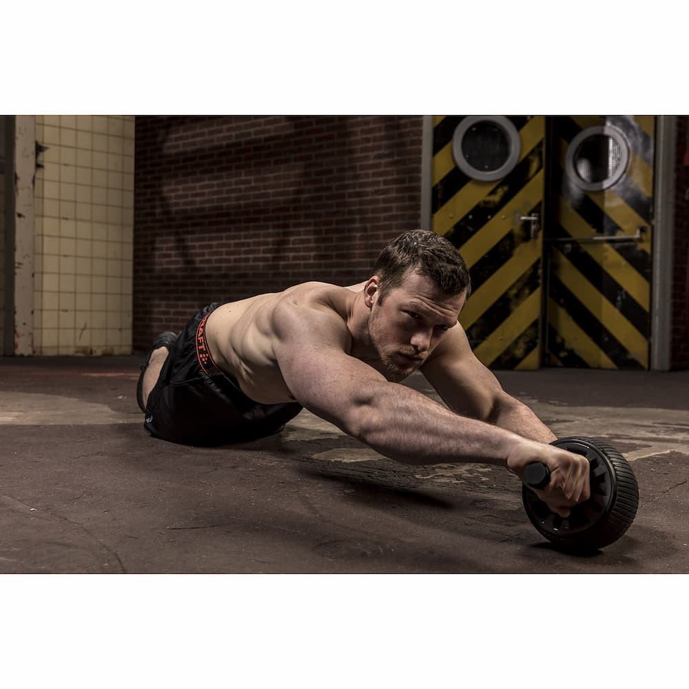TUNTURI Pro Exercise Wheel Deluxe avec Tapis NBR
