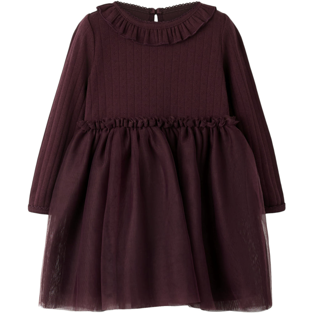 Køb Lil'Atelier Catawba Grape Nmfsolange Ls Tyl Kjole Lil