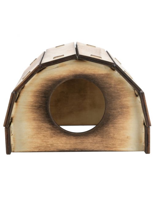 Trixie Houten Huis Mikkel - Kooi Accessoire - 13x9x12 cm Gevlamd