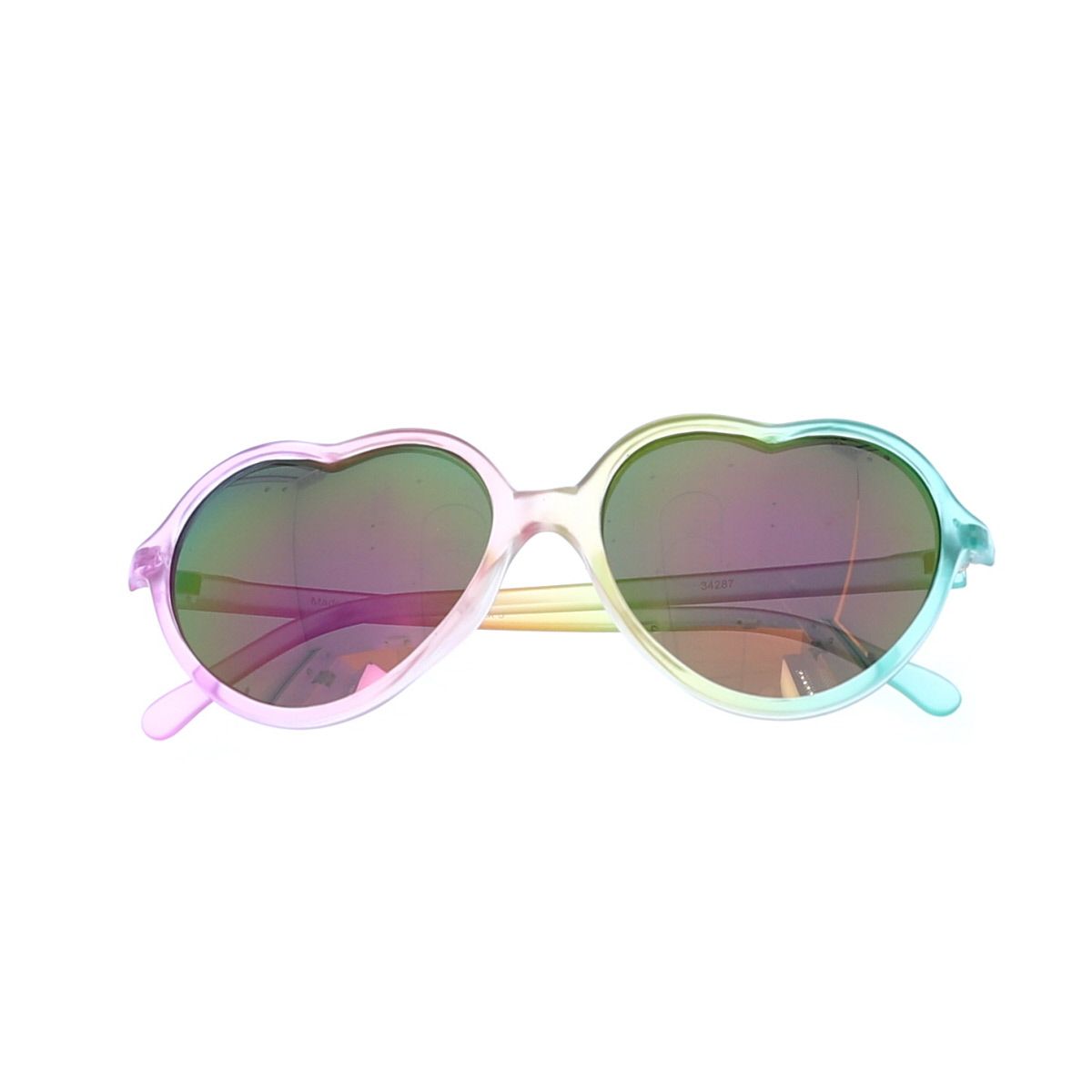 Lunettes de soleil coeur arc-en-ciel adulte Roodoudou