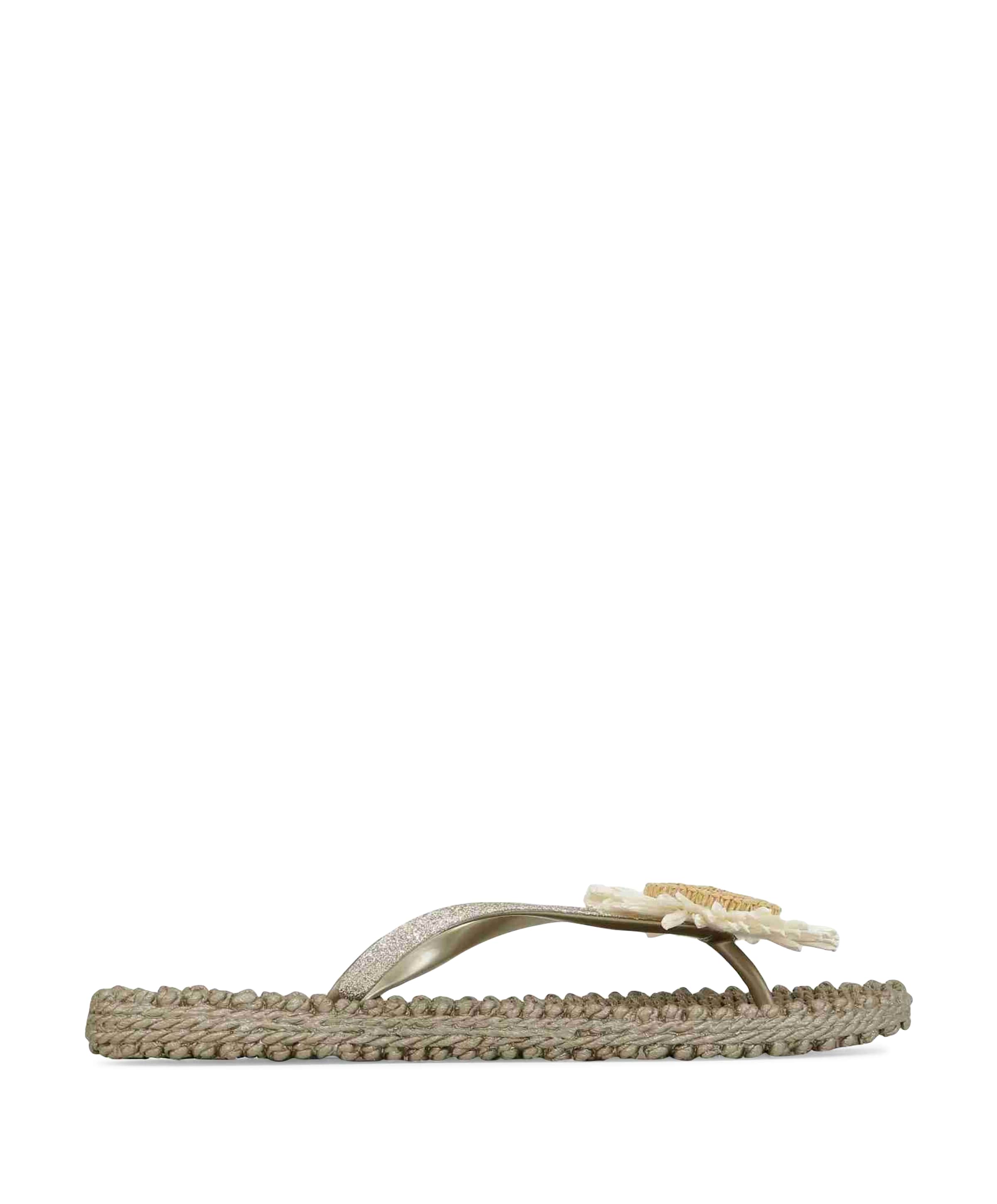 Ilse Jacobsen Hornbaek Flip Flop With Flower dames slippers goud