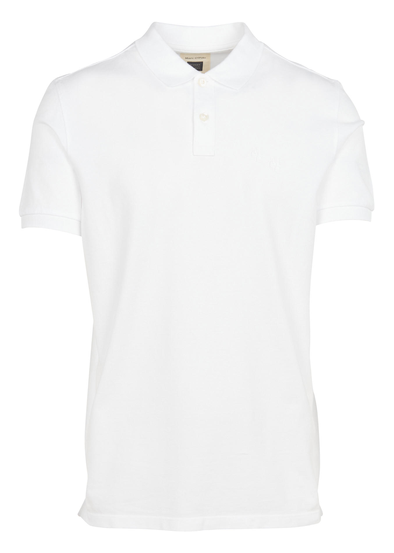 Polo regular-fit brodé en coton piqué | Blanc