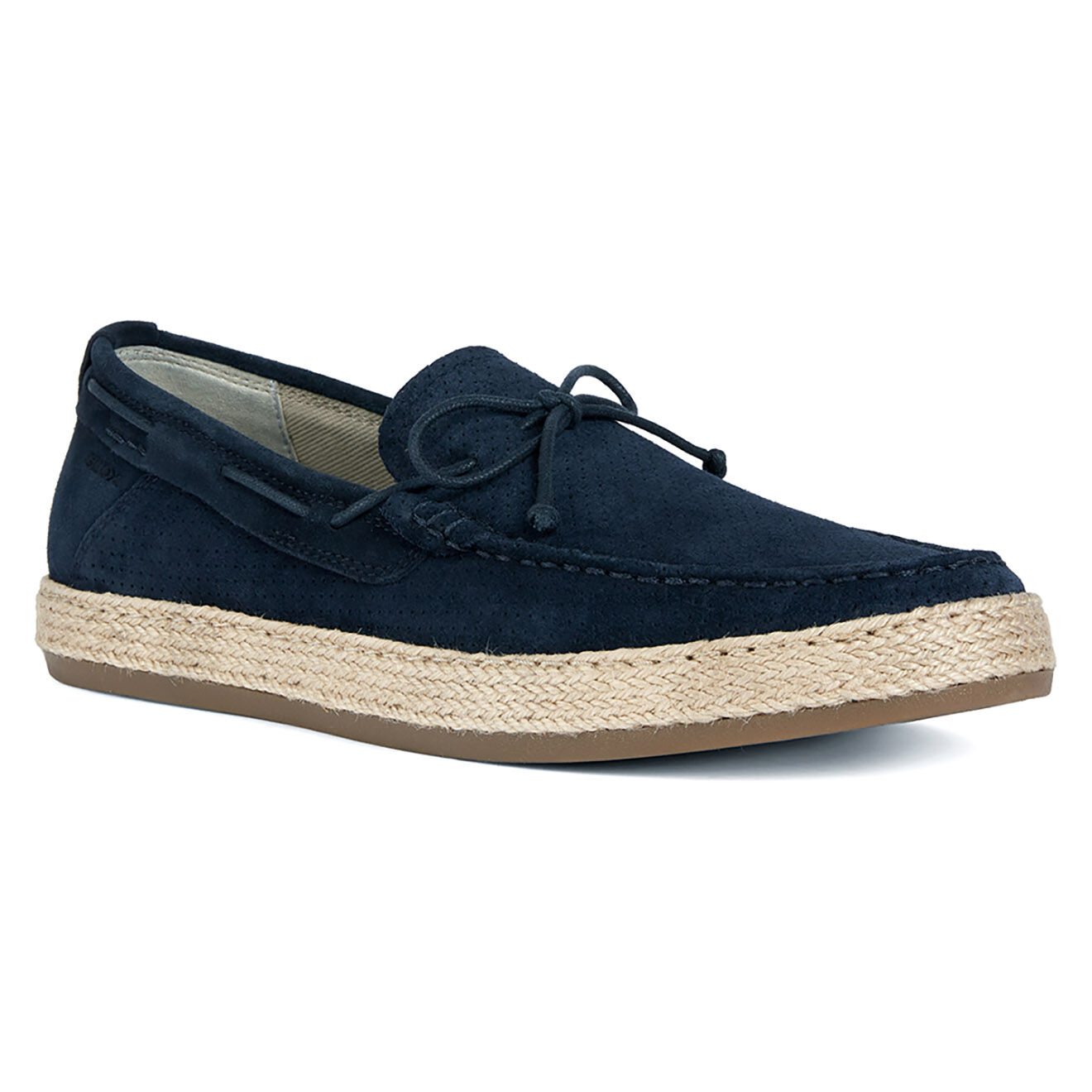 Geox Mocassins en Velours de Cuir Pantelleria bleu marine