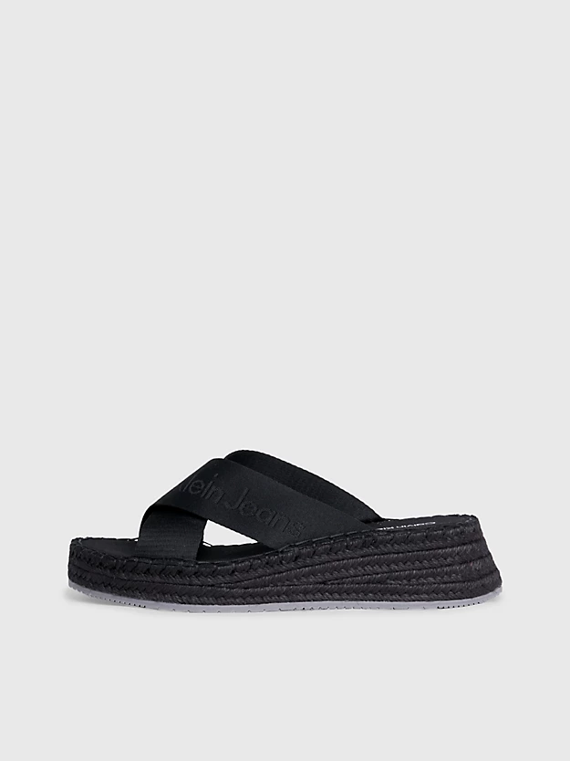 Sandálias espadrille com plataforma