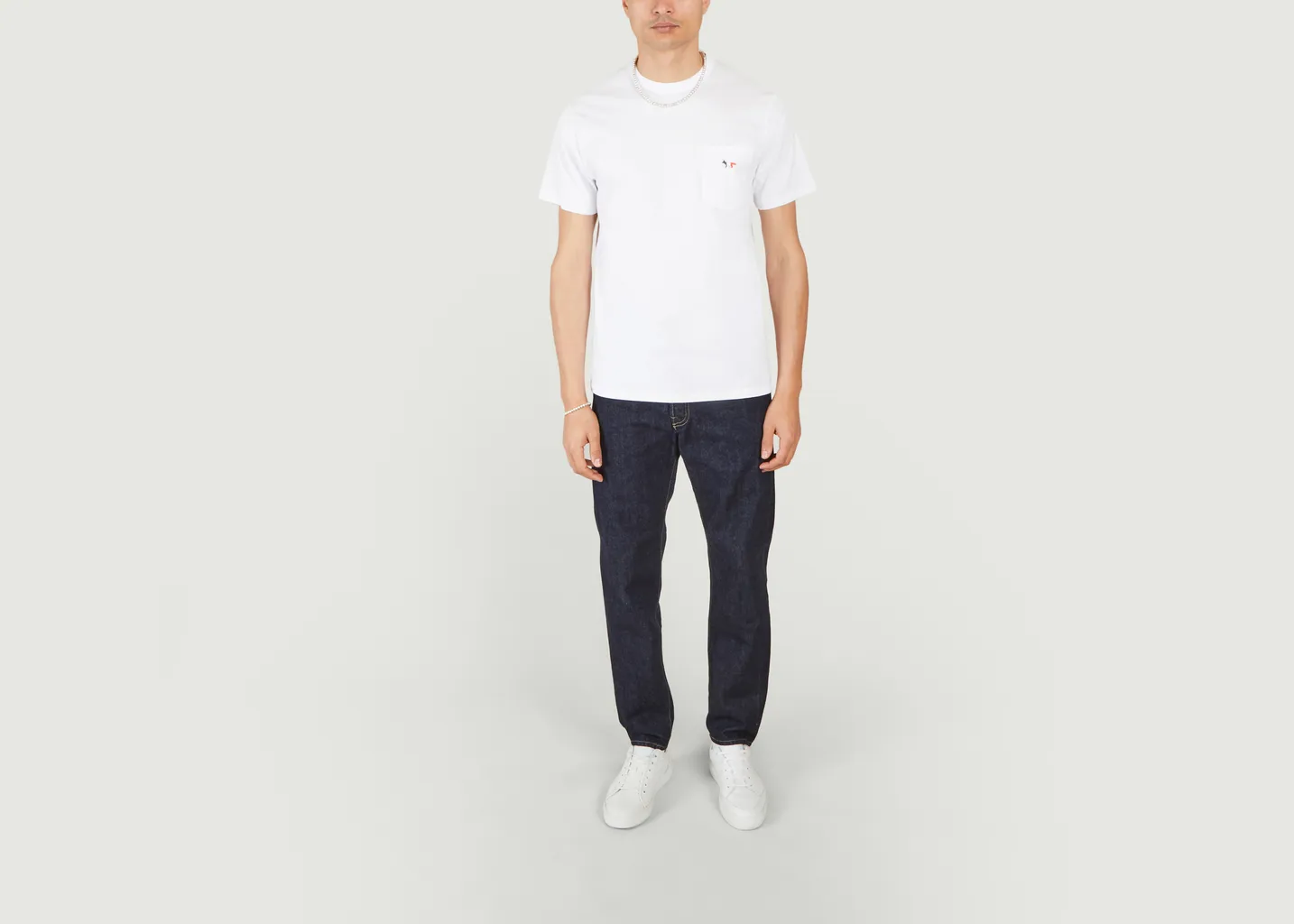 T-shirt Tricolor Fox Patch Maison Kitsuné