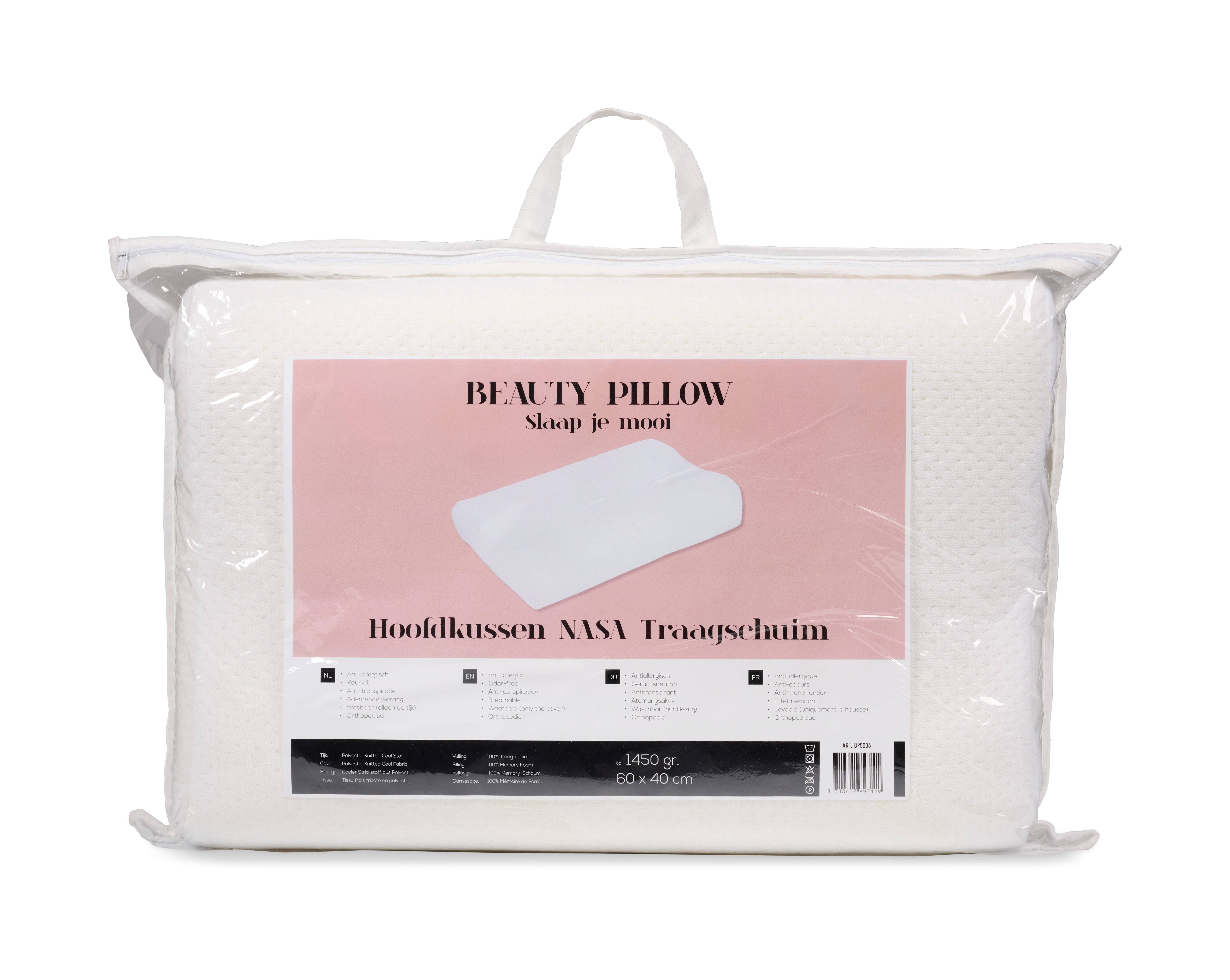 Beauty Pillow traagschuim hoofdkussen medium (60x40 cm)