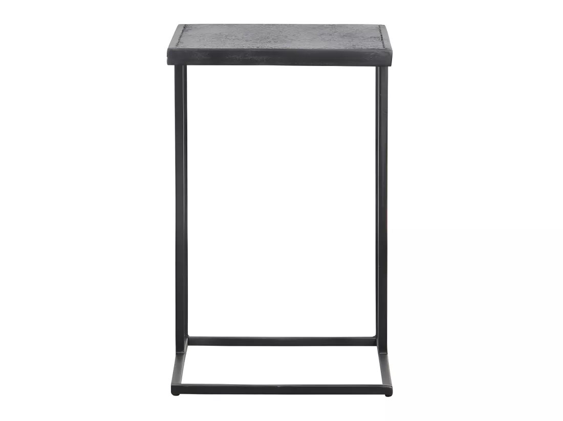 Febe - Bout de canapé en métal 45x35cm - Noir