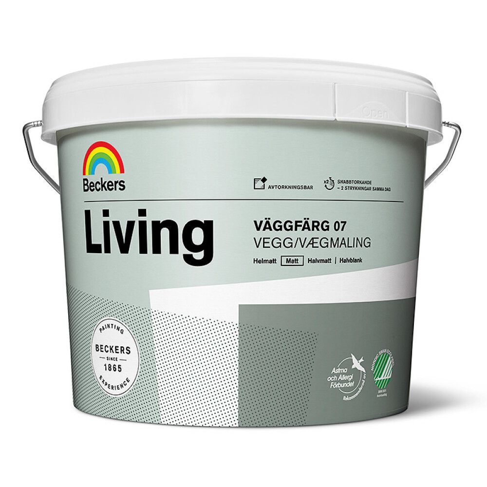 VEGGMALING BECKERS LIVING MATT ANTIKKHVIT 12L